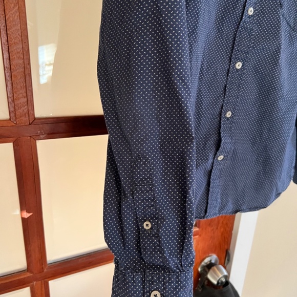 American Eagle Button Down - Navy with White Dots - Picture 5 of 6